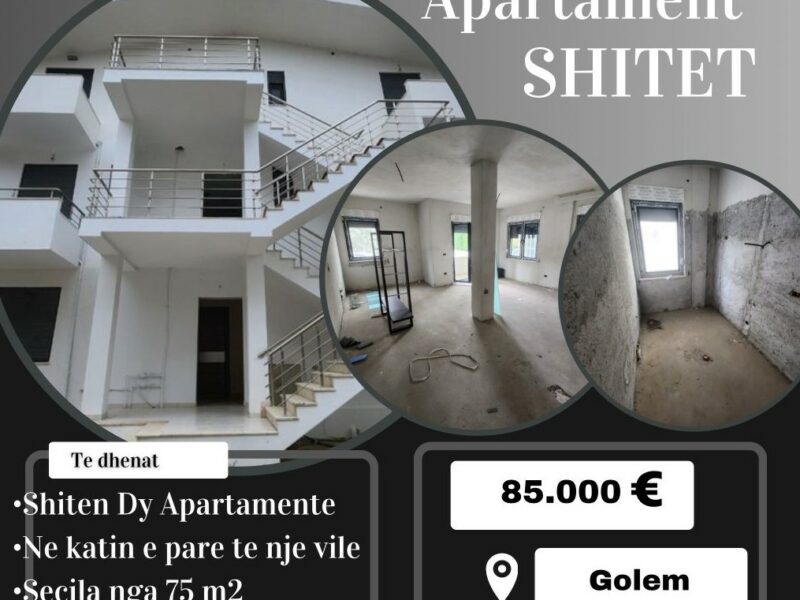 Shitet kati i pare i nje vile me dy apartamente ne Golem