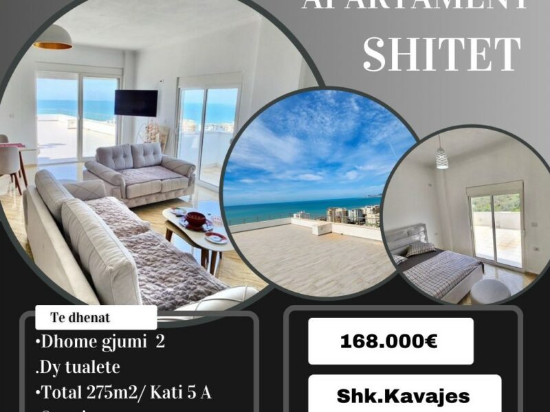 Shitet apartament me pamje nga deti ne Shkëmbi i Kavajës