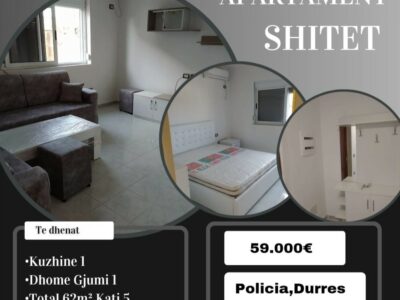 Vendesi appartamento in zona Drejtoria e Policisë, Durrës. a 59000 €