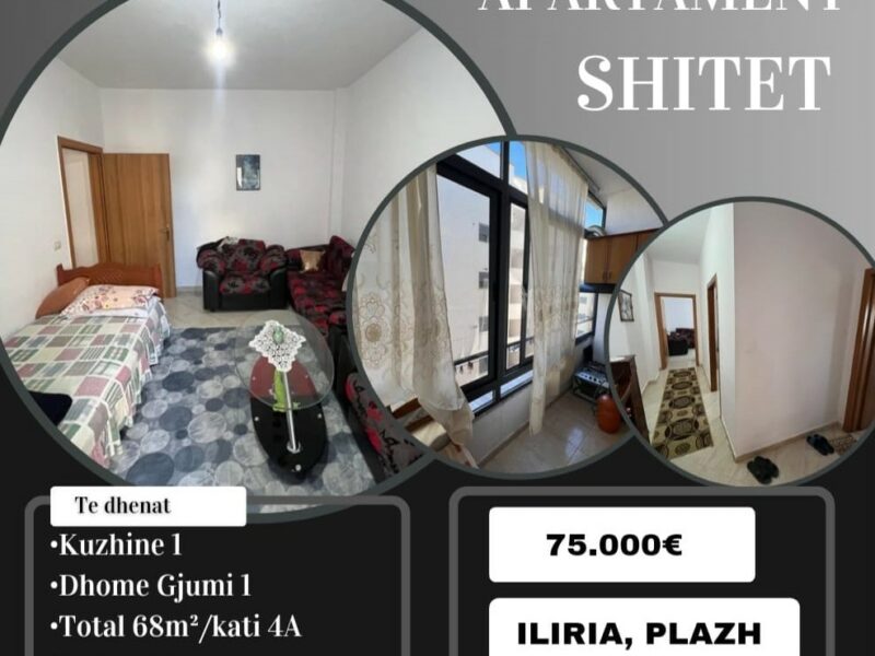 Apartament per shitje ne zonën Iliria Plazh ne Durres 75000€