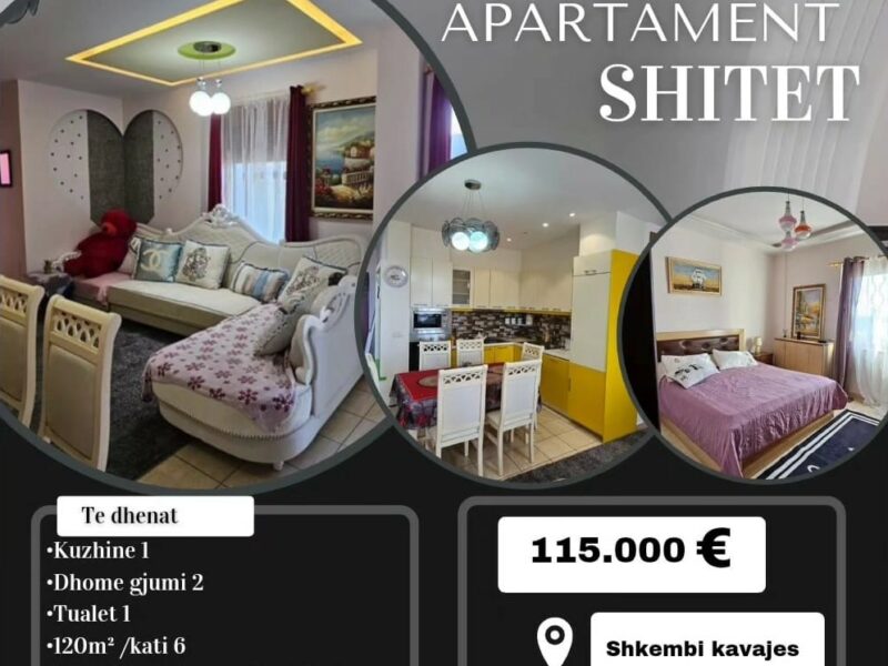 Shitet Apartament te Shkembi Kavajes - Plazhi i Golemit ne Durres